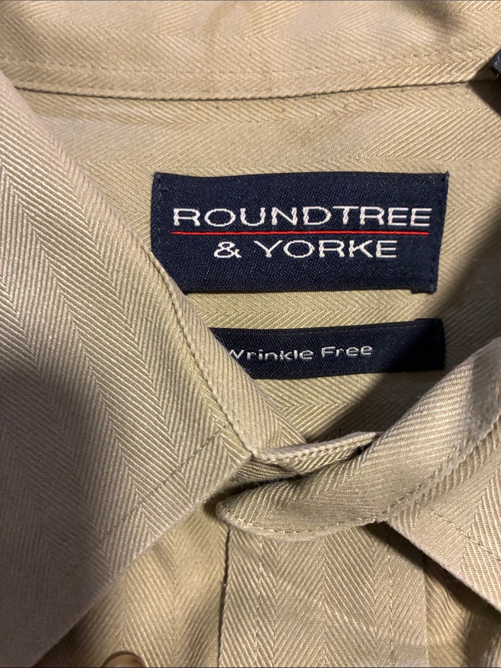 Roundtree & Yorke Big and Tall Men's Short Sleeve Button-Down Shirt - Sage Green - Picture 3 of 5